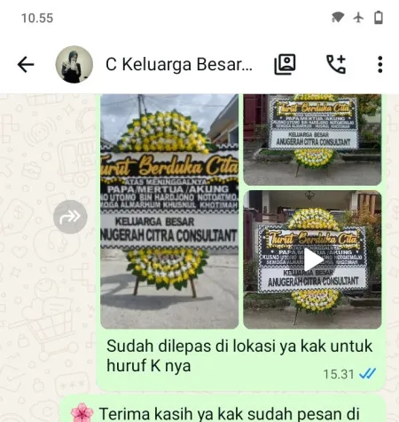 Pengiriman Papan Bunga Duka Tambora